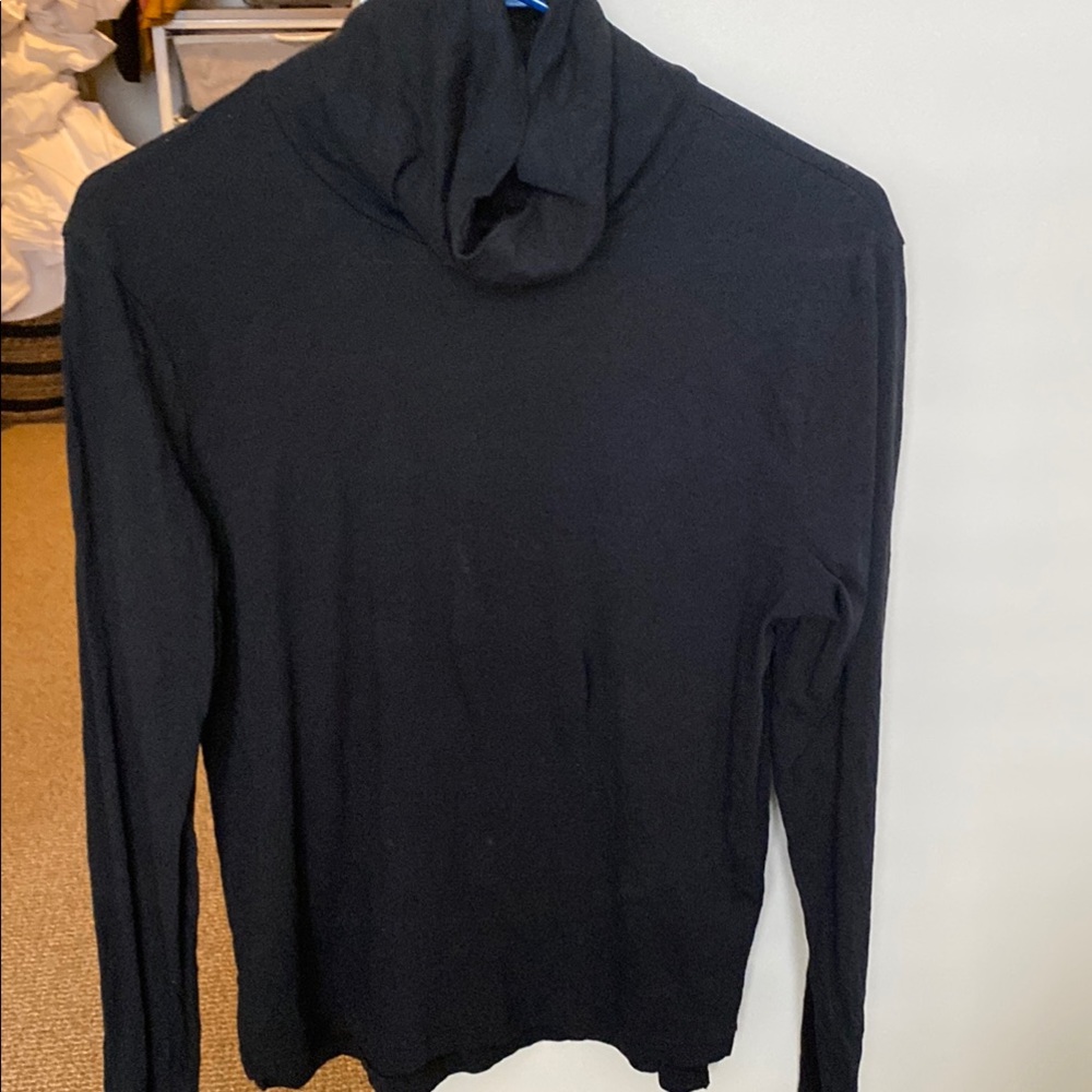 Madewell Black Turtleneck Sweater Classic Knit